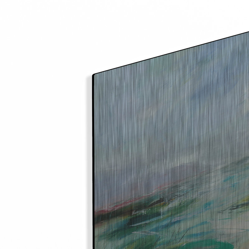 Art mural luxueux «Hills On The Water» par Lesley Birch, 12 po x 12 po, H 12 po x l 12 po