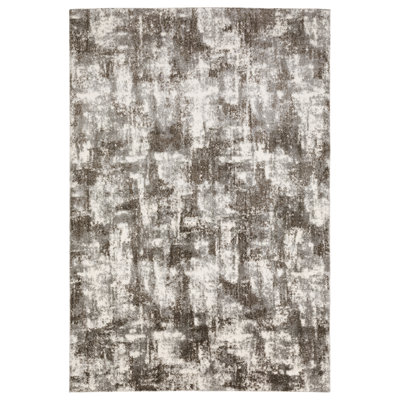 Caleb Marbled Abstract Ivory/Gray Area Rug