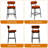 Yosniel Modern Counter Height Bar Stools Set of 6, 28 Inch Upholstered Barstools with Curved Open Back & Round Seat, Plush Bouclé Fabric Bar Chairs for Kitchen Island, Dining Counter & Home Bar, Comfortable & Stylish-1604069918