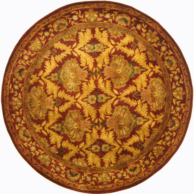 Tapis oriental en laine touffeté à la main Dunbar, Rond 3 pi 6 po