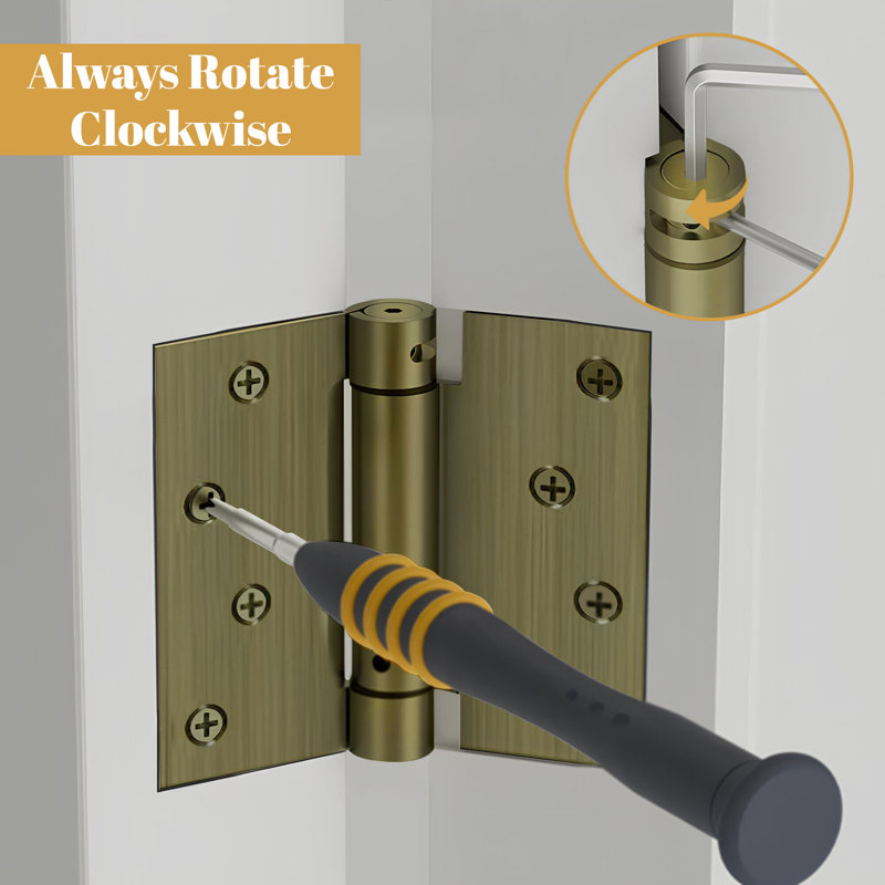 64'' x 64'' Steel Surface Mount Hinge, Antique Brass
