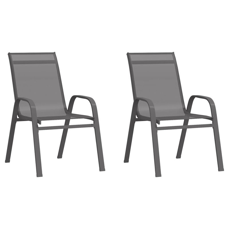 Iolanthe Stackable Outdoor Patio Dining Armchair, Grey