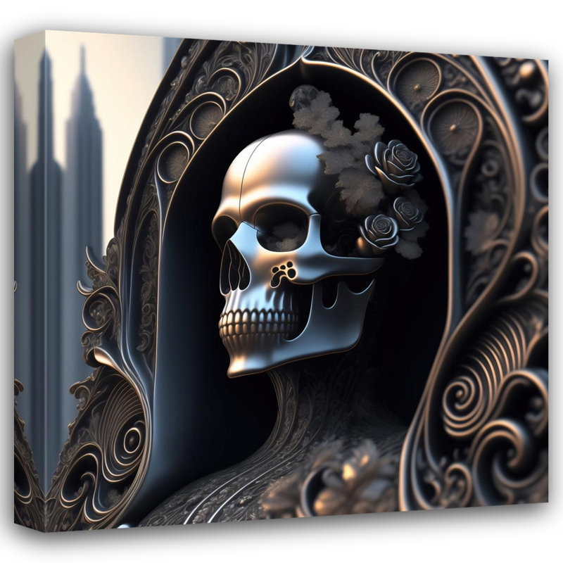 «Skull Crown» par Stephen Chambers - photographie sur toile tendue, H 15 po x l 15 po x P 1,5 po