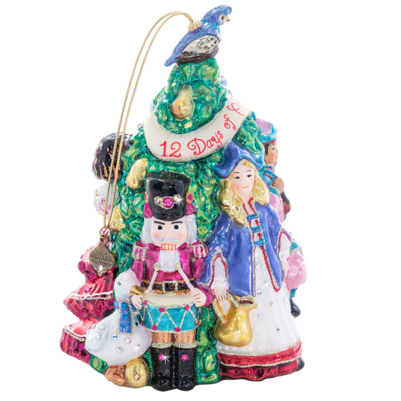 7'' Handmade Glass Holiday Shaped Ornament
