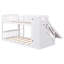Lit superposé simple au-dessus de simple Sleepover et chambre à coucher, bois massif au fini blanc avec tiroirs de rangement et glissière convertible