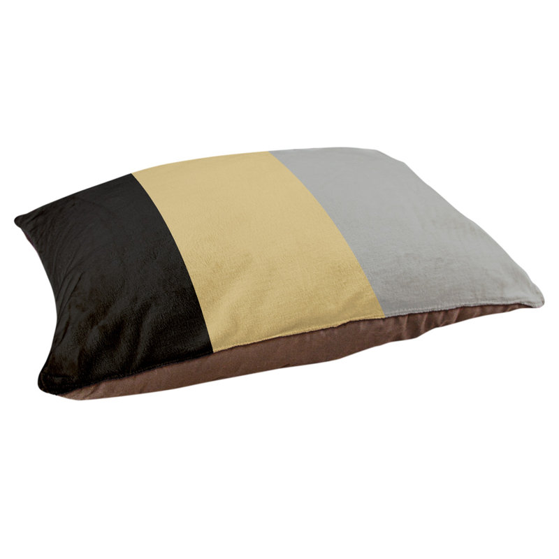 Coussin Colorado, Très grand (l 50 po x P 40 po x H 7 po), Noir / Or / Gris