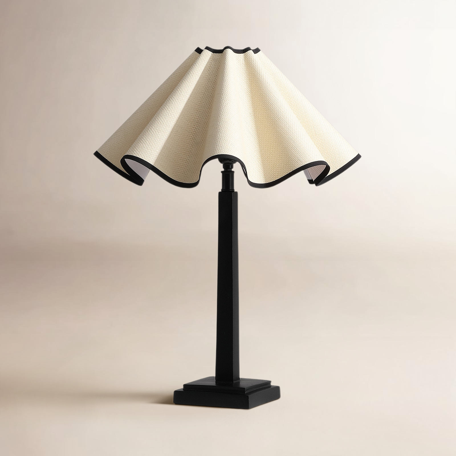 Monika 24.5" Resin and Rattan Table Lamp