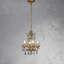 Luminaire suspendu en forme de chandelier en or antique Markees avec perles en cristal-446808832