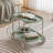 Moon Storage Cart (Green) Nordic Internet Celebrity Mobile Trolley Kitchen Simple Double Storage Shelf Living Room Sofa Storage Shelf