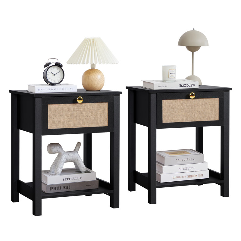 Ensemble de table de bout, Noir