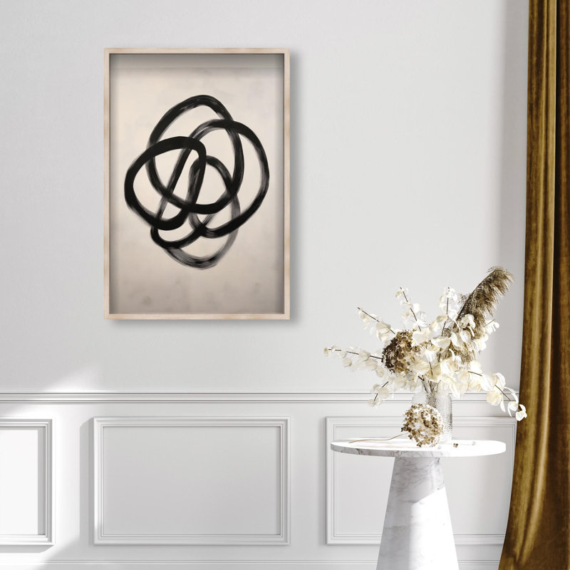 Oliver Gal Urban Mirage IV Abstract - Luxury Shadowbox Framed Wall Art, 38" H x 26" W, Cream