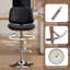 Tabouret de bar pivotant à hauteur réglable, siège en tissu de chenille avec structure en métal pour comptoir de cuisine (noir, ensemble de 3)-775643300-775643296