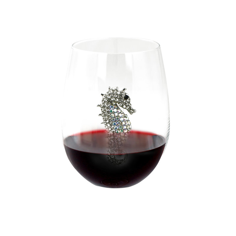 Verre à vin sans pied 18 oz, Hippocampe
