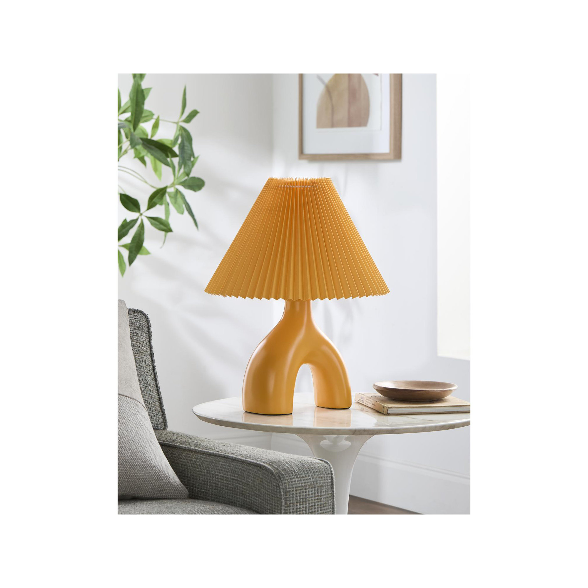 Celes Table Lamp, Orange, Orange