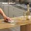 Tambour Bar Table with 3 Storage Shelves for Dining Room Natural