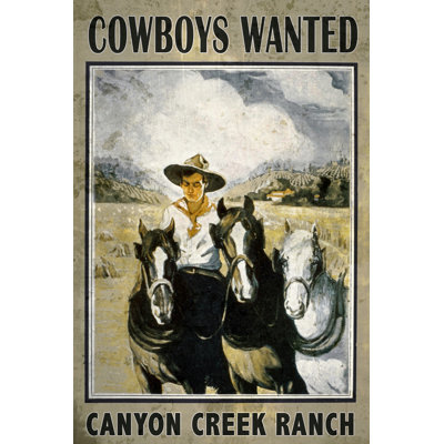 Cowboys recherchés 24 x 36