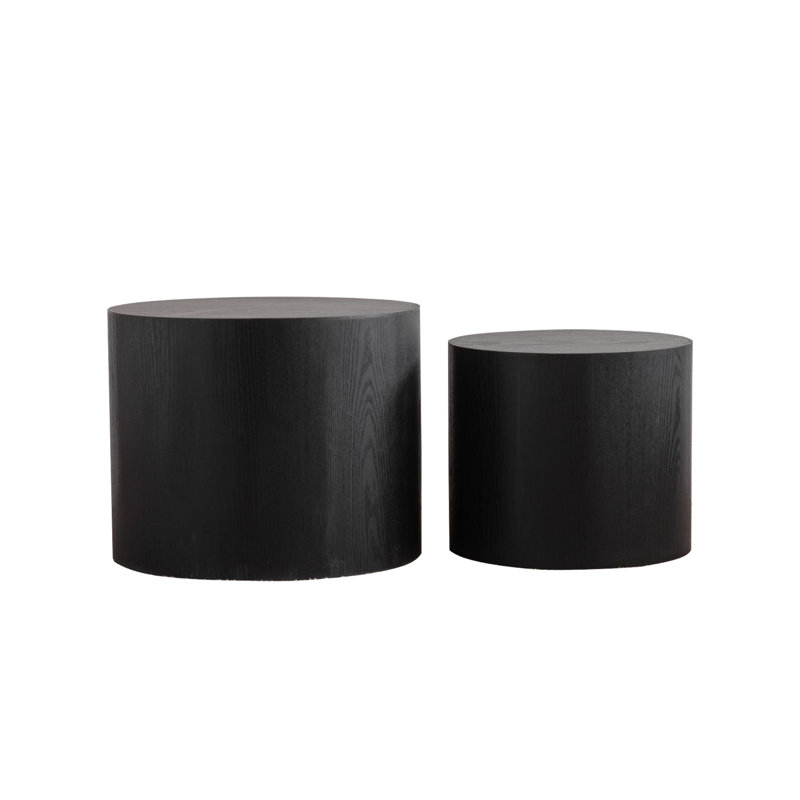 Nesting Coffee Table Set of 2, Black