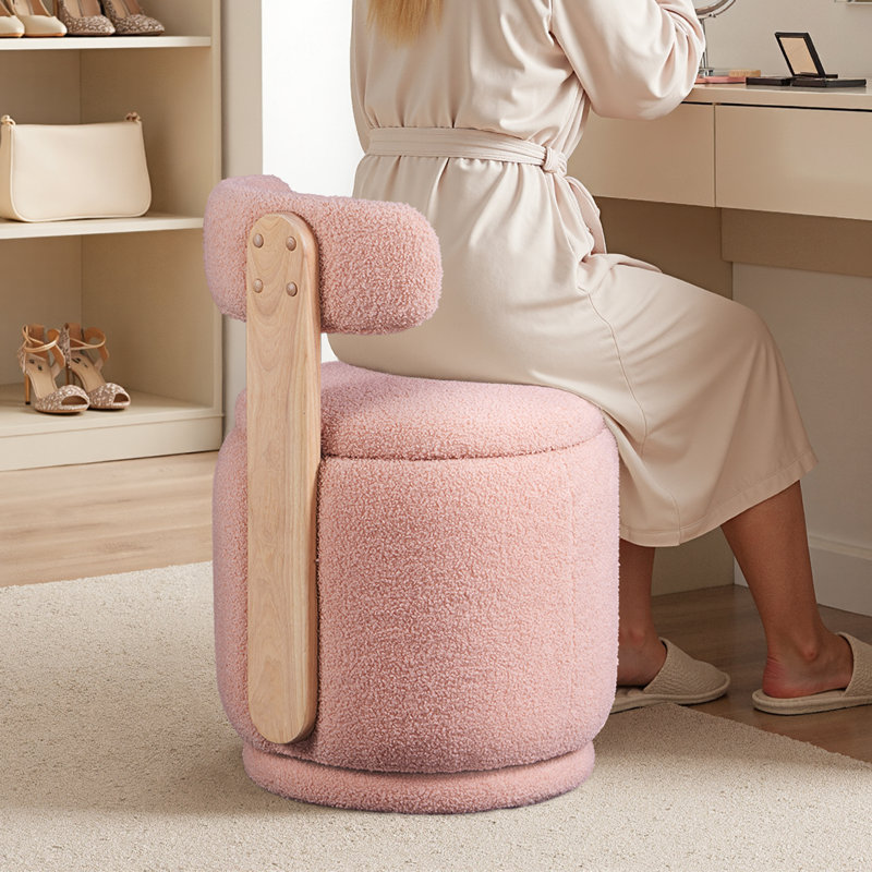 Accent Stool, Pink