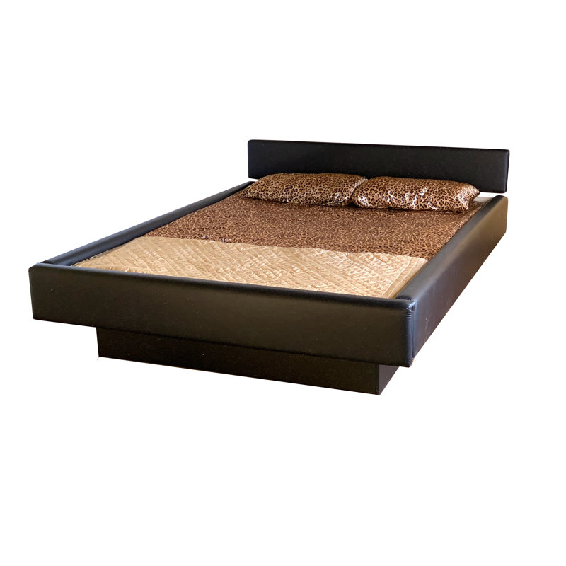 Matelas pour lit d'eau à rebord profond sans ondulation 30 "Aspen, Grand, Vinyle noir