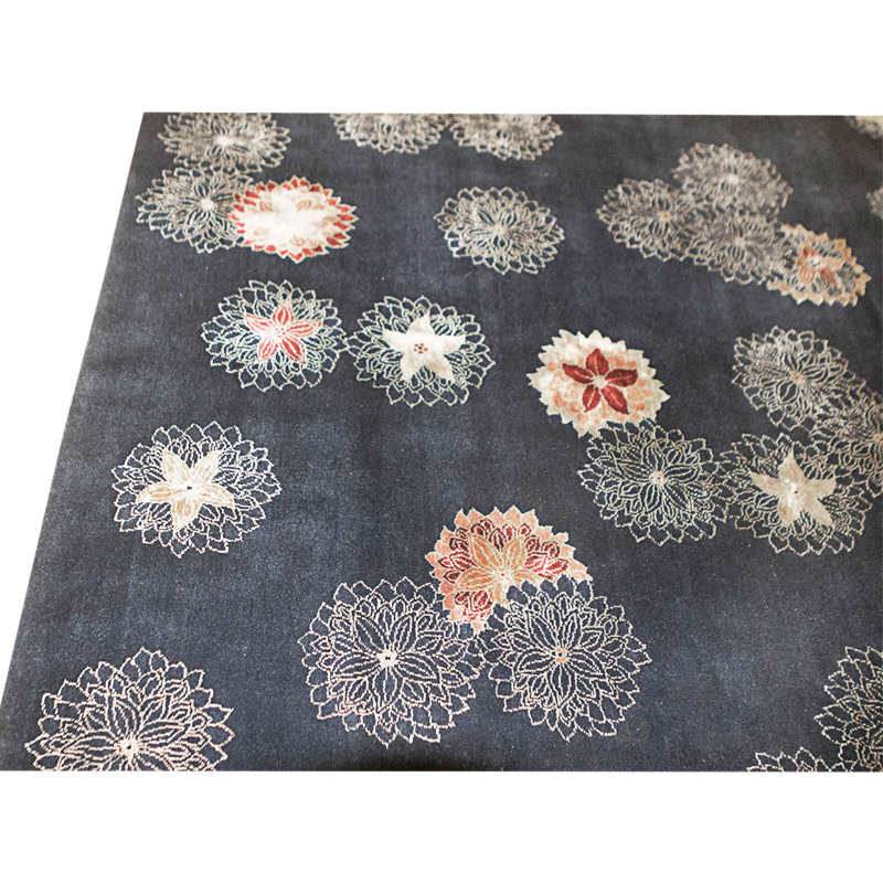 Hand Knotted Area Rug in Black