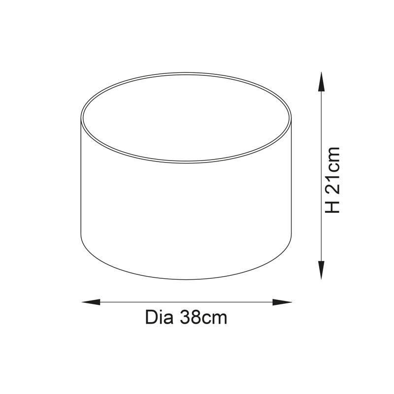 21cm H Polyester Drum Lamp Shade ( Uno ), Mink