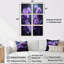 Emblème mauve mauve et gris - ensemble d'art mural sur toile mamans de 6-2077856071-2077856070