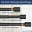 28cm Straight Tension Shower Curtain Rod & Hook Set