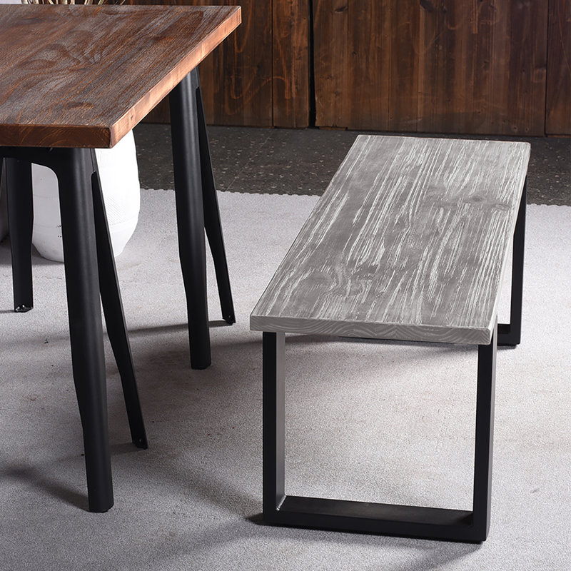 Upholstered Bench, Gray