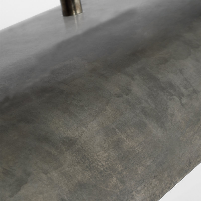 Anne-Marie Barton Remi 60" Linear Pendant, Mottled Pewter and Warm Walnut