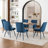 Modern Fabric Upholstered Dining Chairs Armless Side Chairs with Metal Frame For Kitchen Dining Room-1096978258