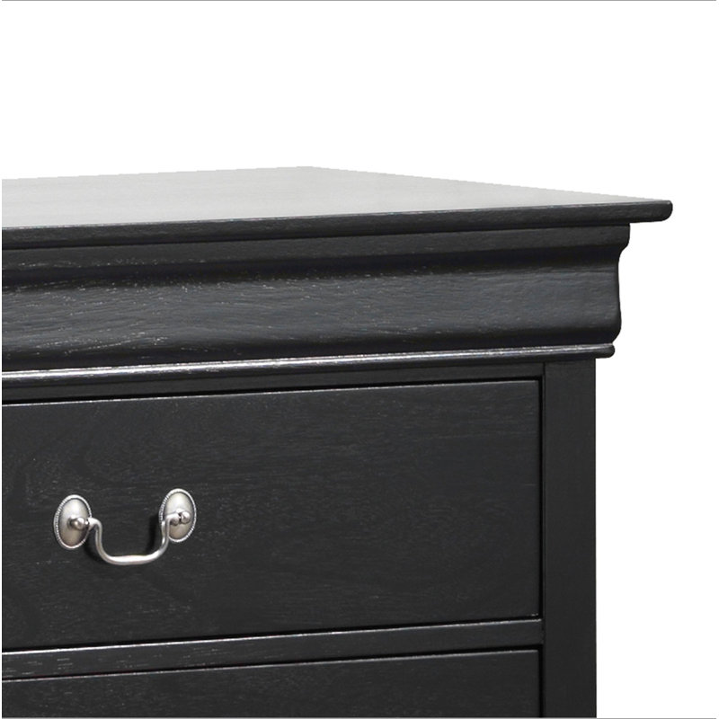 Commode de rangement noire Elegant Traditional