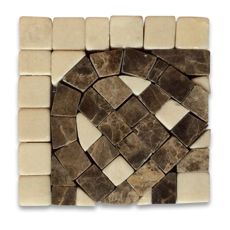 Carreau de mosaïque en marbre 2,25 po x 2,25 po Bianco