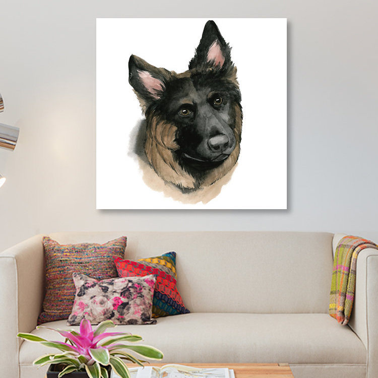 «Human's Best Friend III», impression sur toile, H 48 po x l 48 po x P 1,5 po, Toile tendue, Pas de tapis