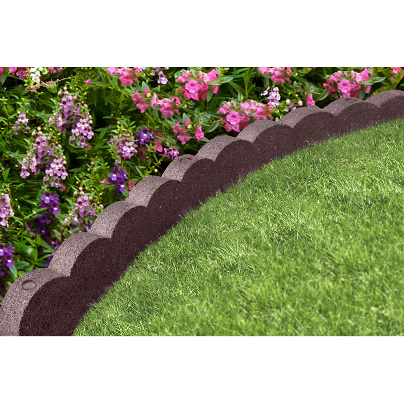 SCALLOP-BORDERS Rubber Landscape & Nature Faux Rock, Brown
