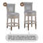 Tabourets de bar l 25 po avec garniture cloutée Elveria-858920143