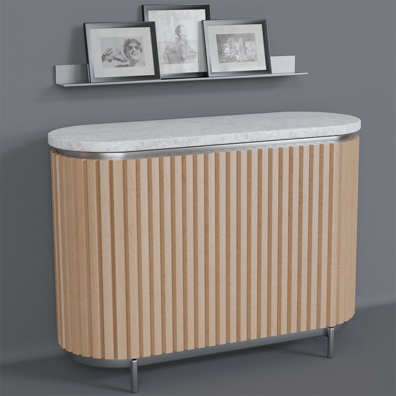 Tambour à lattes biseautées de 1-1 / 2 po de hauteur - Noyer (l 12 po x L 48 po), Érable naturel naturel