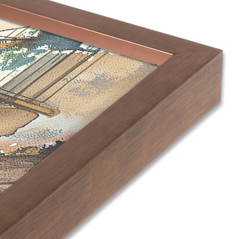«Coastal Greeting», ensemble de 2 pièces encadrées par Azure Artisanal Studio, Rose poudre, H 11 po x l 18 po x P 1,375 po