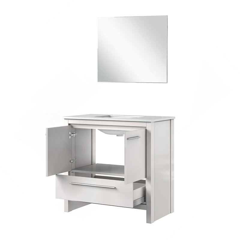 Meuble-lavabo de salle de bain 36 po X P 20 po P, comptoir en quartz et Miroir