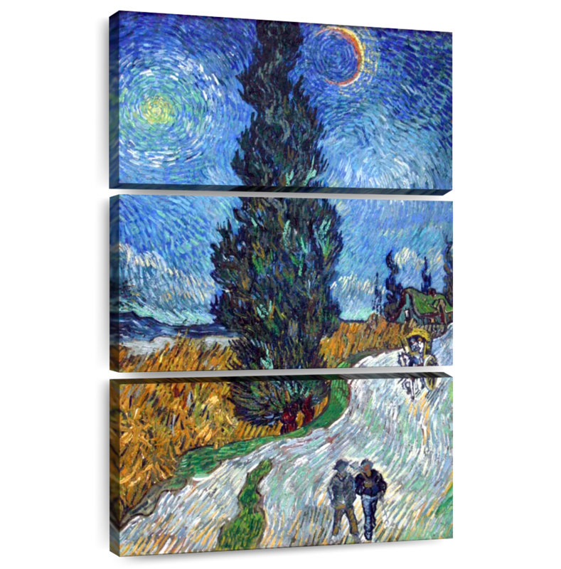 Mehar Road avec cyprès et étoile, H 32 po x l 20 po