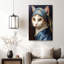 Reproduction sur toile rétro avec perle de chat Vermeer - Urban Studio-2078966985