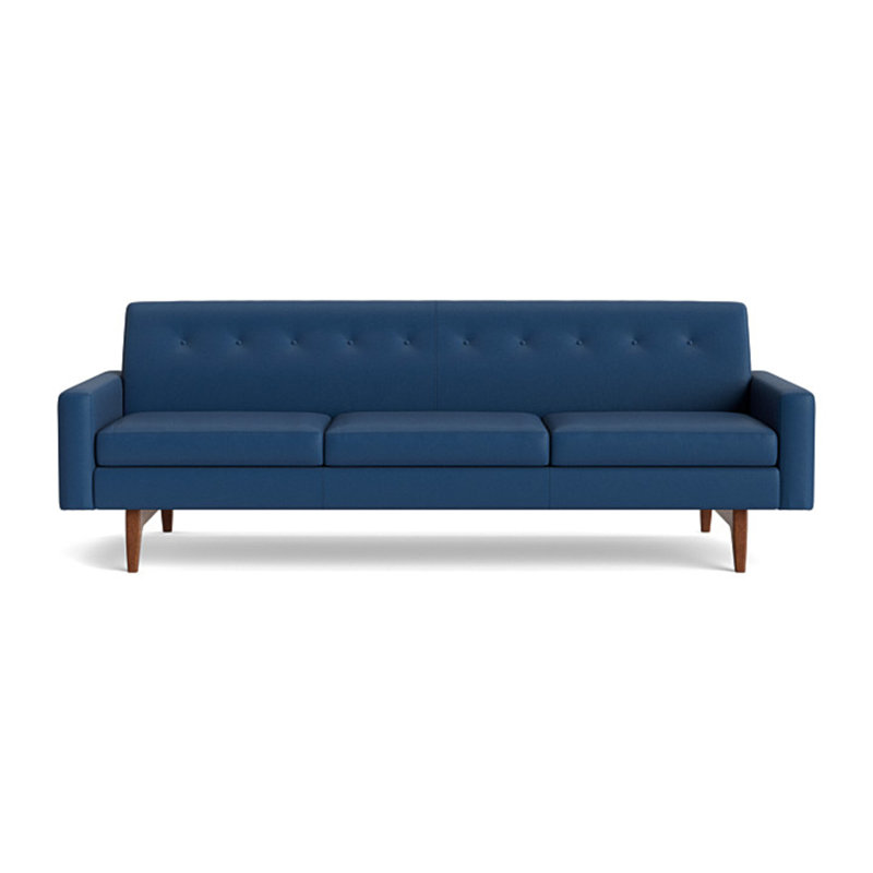 Tyler Leather Sofa (95"), Leather - Deep Blue