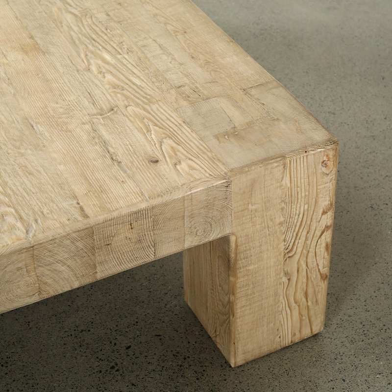 55" Square Ravello Coffee Table Weathered Warm Wood Tone, 17.7" H x 55" W x 55" D