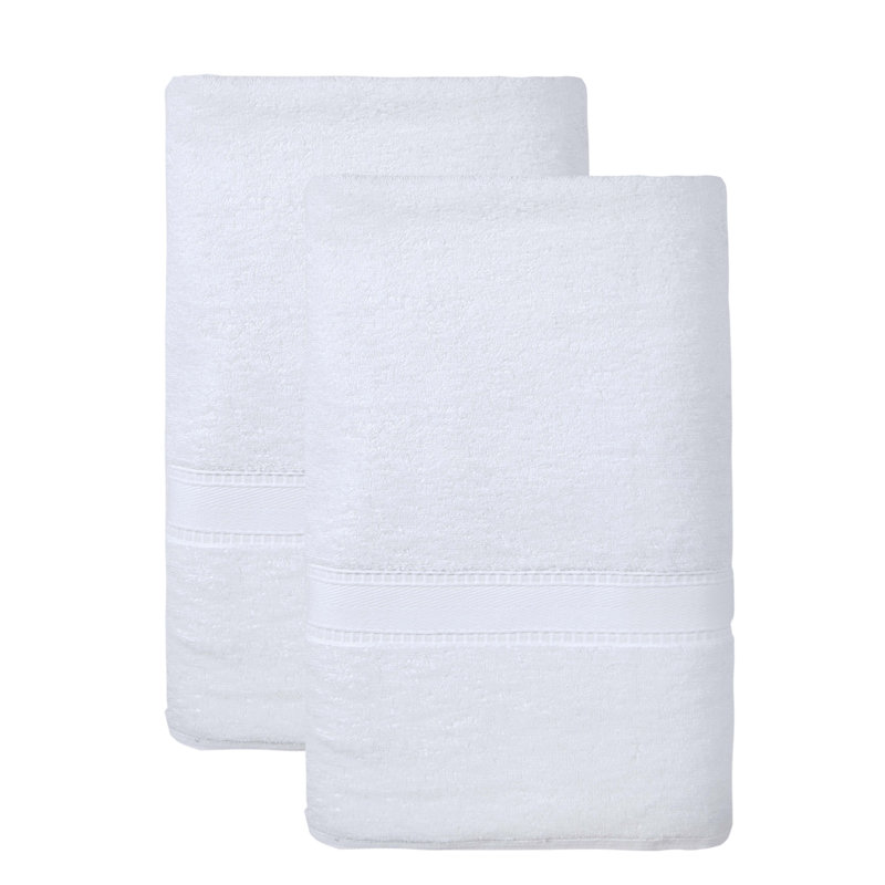 Comerford 2 Piece Turkish Cotton 2 Piece Bath Sheet Set, White