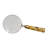 Magnifying Glass Sculpture For Home Decor -  Decorative Object For Office Desk, Shelf Accent, Or Living Room Decoration - 9", Tan & Brown