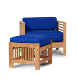 Soleil Patio Chair and Ottoman with Sunbrella Cushions