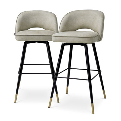 Cliff Upholstered Stool with Metal Frame