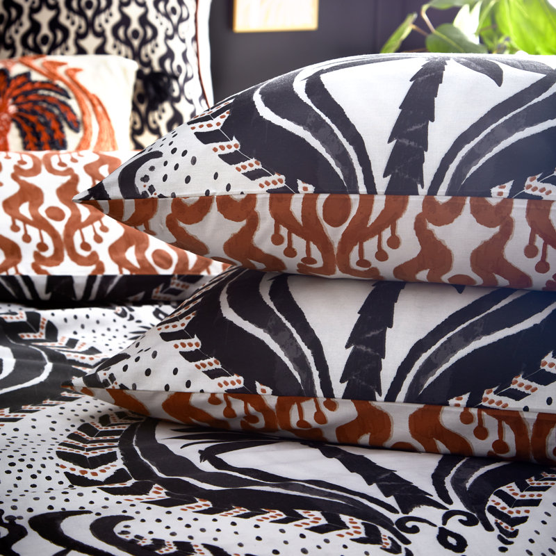 Laucala Cotton Blend Damask Duvet Cover Set with Pillowcases Included, Double Duvet Cover + 2 Standard Pillowcases