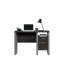 Bureau compact à caisson simple brun foncé avec rangement, idéal pour les bureaux à domicile et les zones d'étude, durable et élégant.