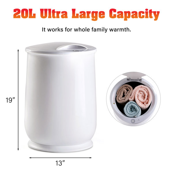 TC-HOMENY Freestanding Auto Shut-Off Electric Towel Warmer Fits Two 40 x  70 Bath Towels | Wayfair