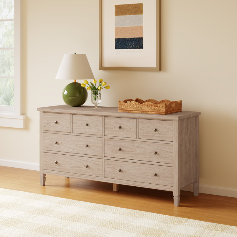 Charleston Solid + Manufactured Wood 8-Drawer Dresser, Desert Sand